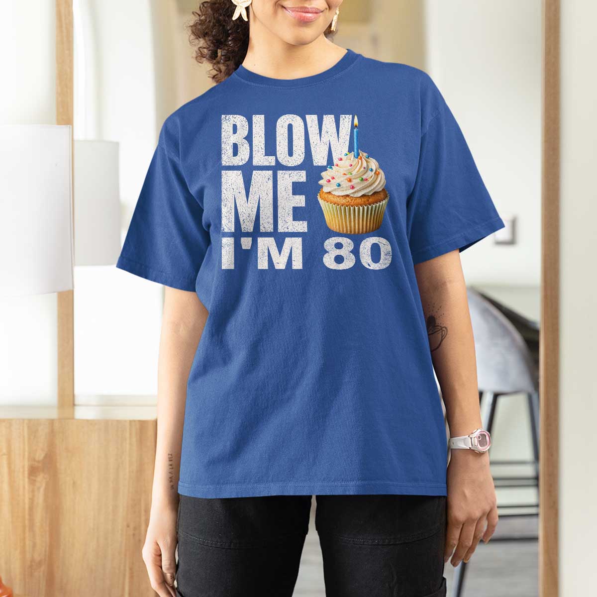 Funny 80th Birthday T Shirt For Women Blow Me Im 80 Year Old Bday Gag Gift Saying