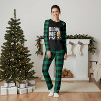 Funny 70th Birthday Plaid Pajama Set Blow Me Im 70 Year Old Bday Gag Gift Saying