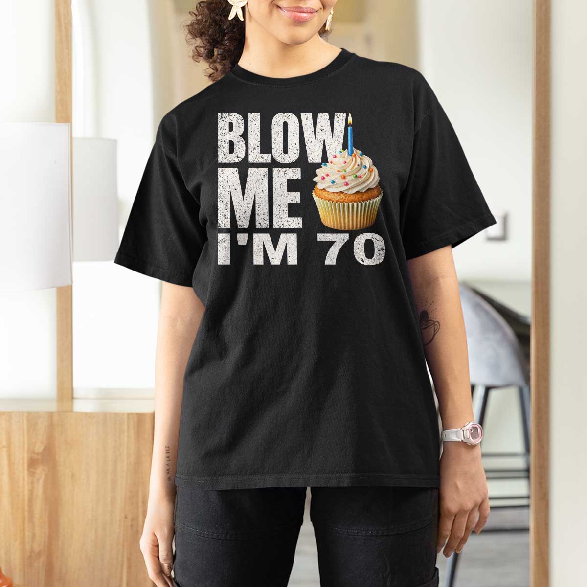 Funny 70th Birthday T Shirt For Women Blow Me Im 70 Year Old Bday Gag Gift Saying