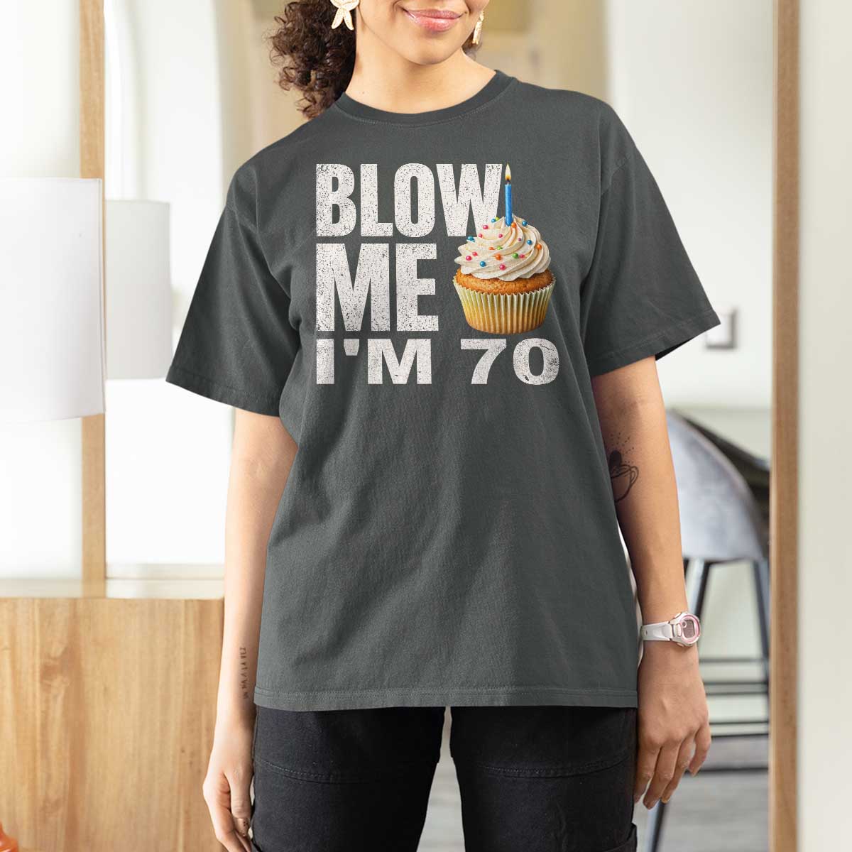 Funny 70th Birthday T Shirt For Women Blow Me Im 70 Year Old Bday Gag Gift Saying