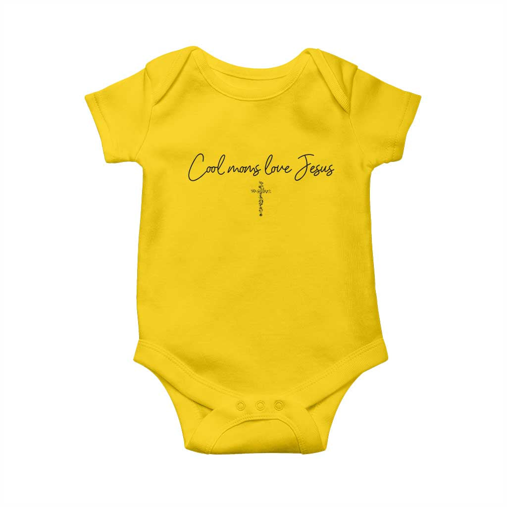 Cool Moms Love Jesus Baby Onesie Christian Mom Floral Mama Mothers Day