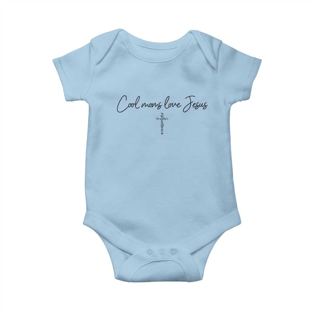 Cool Moms Love Jesus Baby Onesie Christian Mom Floral Mama Mothers Day