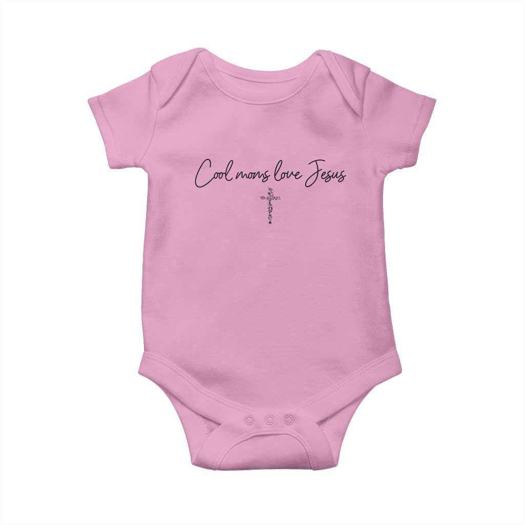 Cool Moms Love Jesus Baby Onesie Christian Mom Floral Mama Mothers Day
