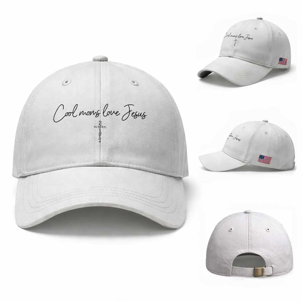 Cool Moms Love Jesus Baseball Cap Christian Mom Floral Mama Mothers Day