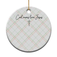 Cool Moms Love Jesus Ceramic Ornament Christian Mom Floral Mama Mothers Day