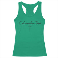 Cool Moms Love Jesus Racerback Tank Top Christian Mom Floral Mama Mothers Day