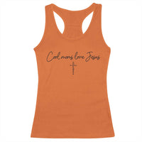 Cool Moms Love Jesus Racerback Tank Top Christian Mom Floral Mama Mothers Day