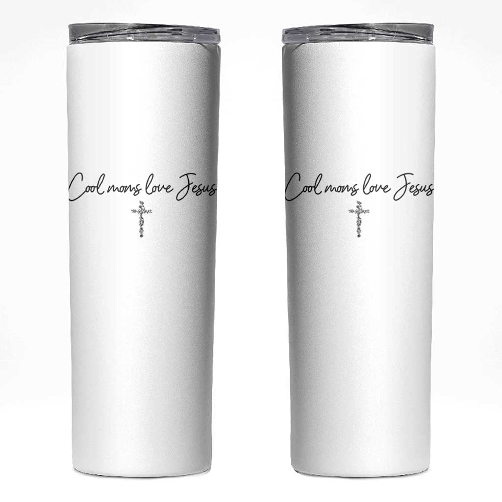 Cool Moms Love Jesus Skinny Tumbler Christian Mom Floral Mama Mothers Day