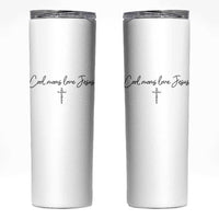 Cool Moms Love Jesus Skinny Tumbler Christian Mom Floral Mama Mothers Day