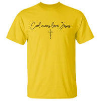 Cool Moms Love Jesus T Shirt Christian Mom Floral Mama Mothers Day