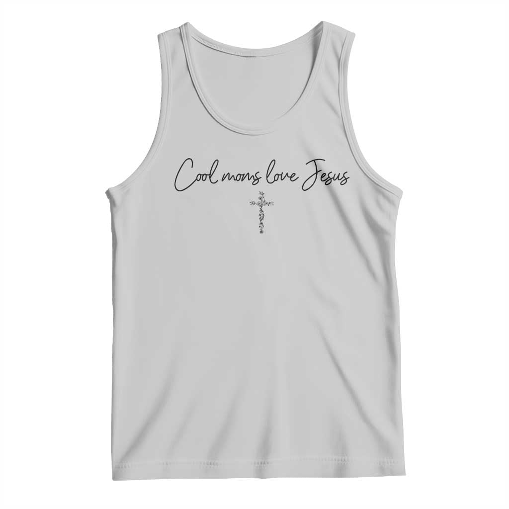Cool Moms Love Jesus Tank Top Christian Mom Floral Mama Mothers Day
