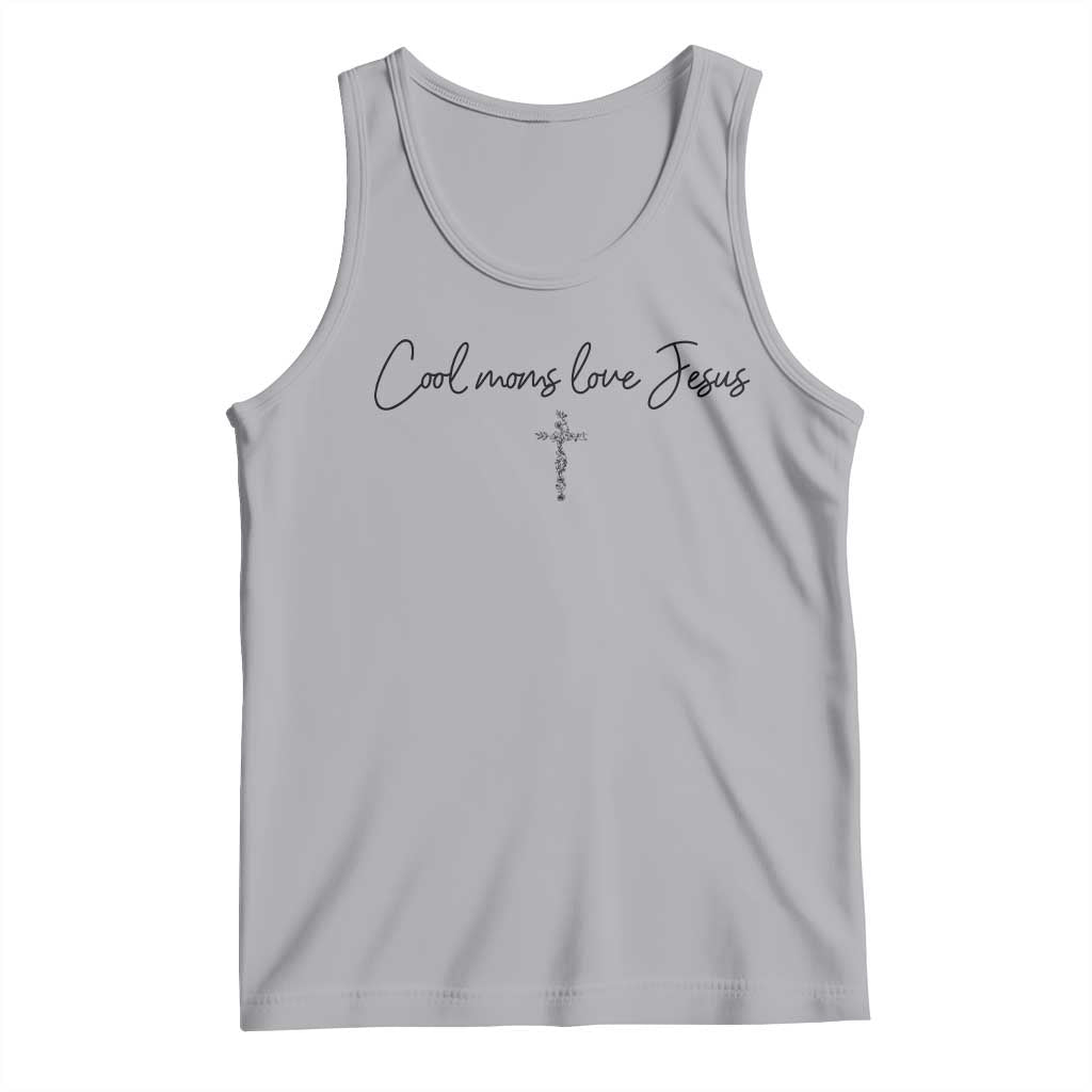 Cool Moms Love Jesus Tank Top Christian Mom Floral Mama Mothers Day