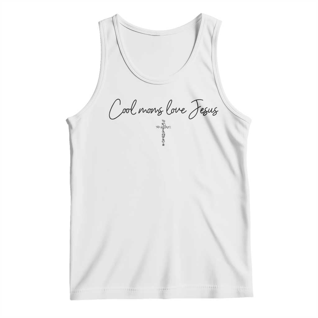 Cool Moms Love Jesus Tank Top Christian Mom Floral Mama Mothers Day