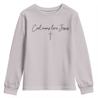 Cool Moms Love Jesus Youth Sweatshirt Christian Mom Floral Mama Mothers Day