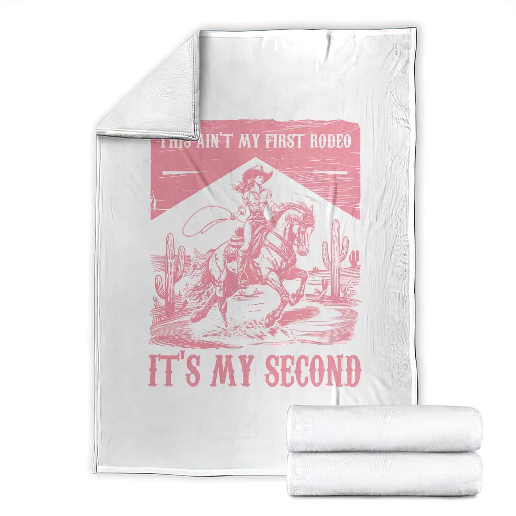 Toddler Baby Girl 2nd Birthday Throw Blanket This Aint My First Rodeo Its My Second - Wonder Print Shop