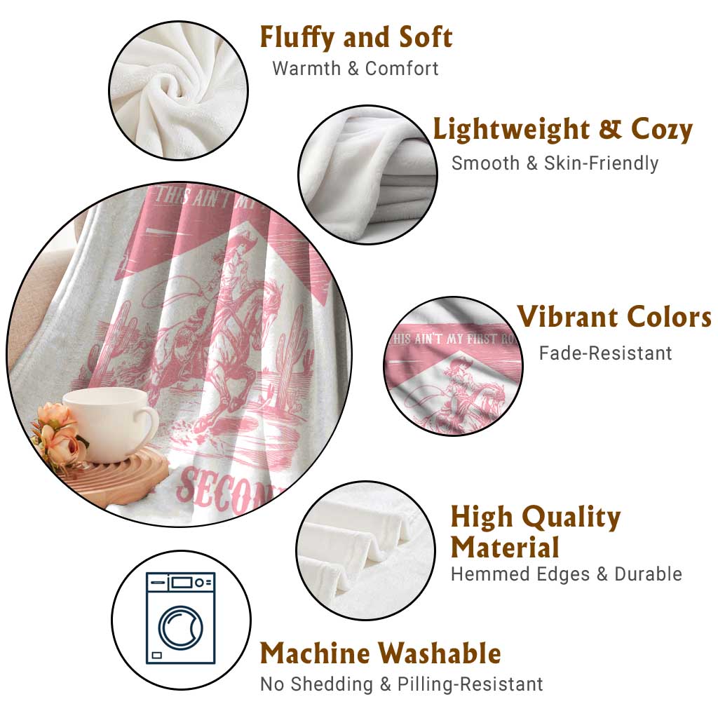 Toddler Baby Girl 2nd Birthday Throw Blanket This Aint My First Rodeo Its My Second - Wonder Print Shop