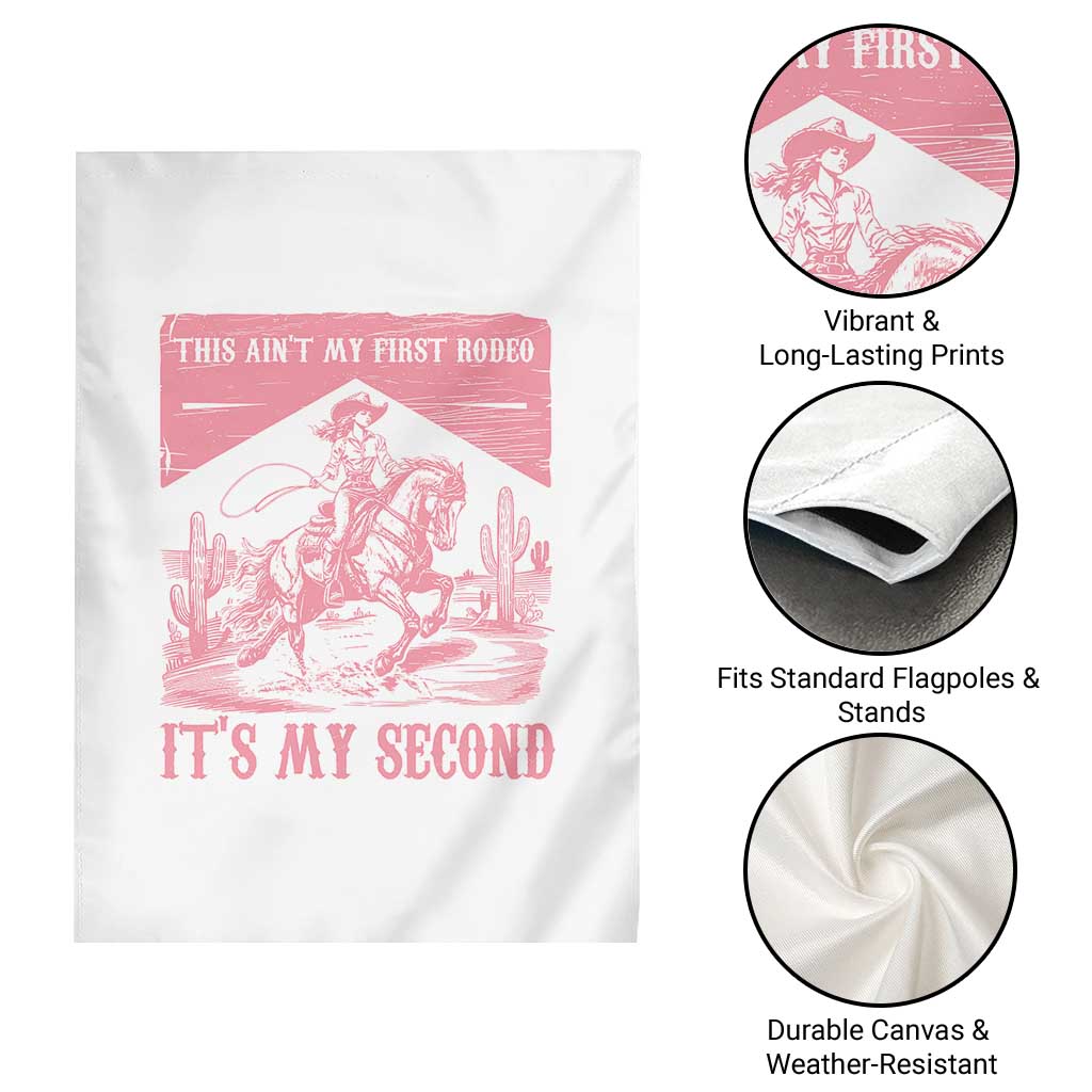 Toddler Baby Girl 2nd Birthday Garden Flag This Aint My First Rodeo Its My Second - Wonder Print Shop