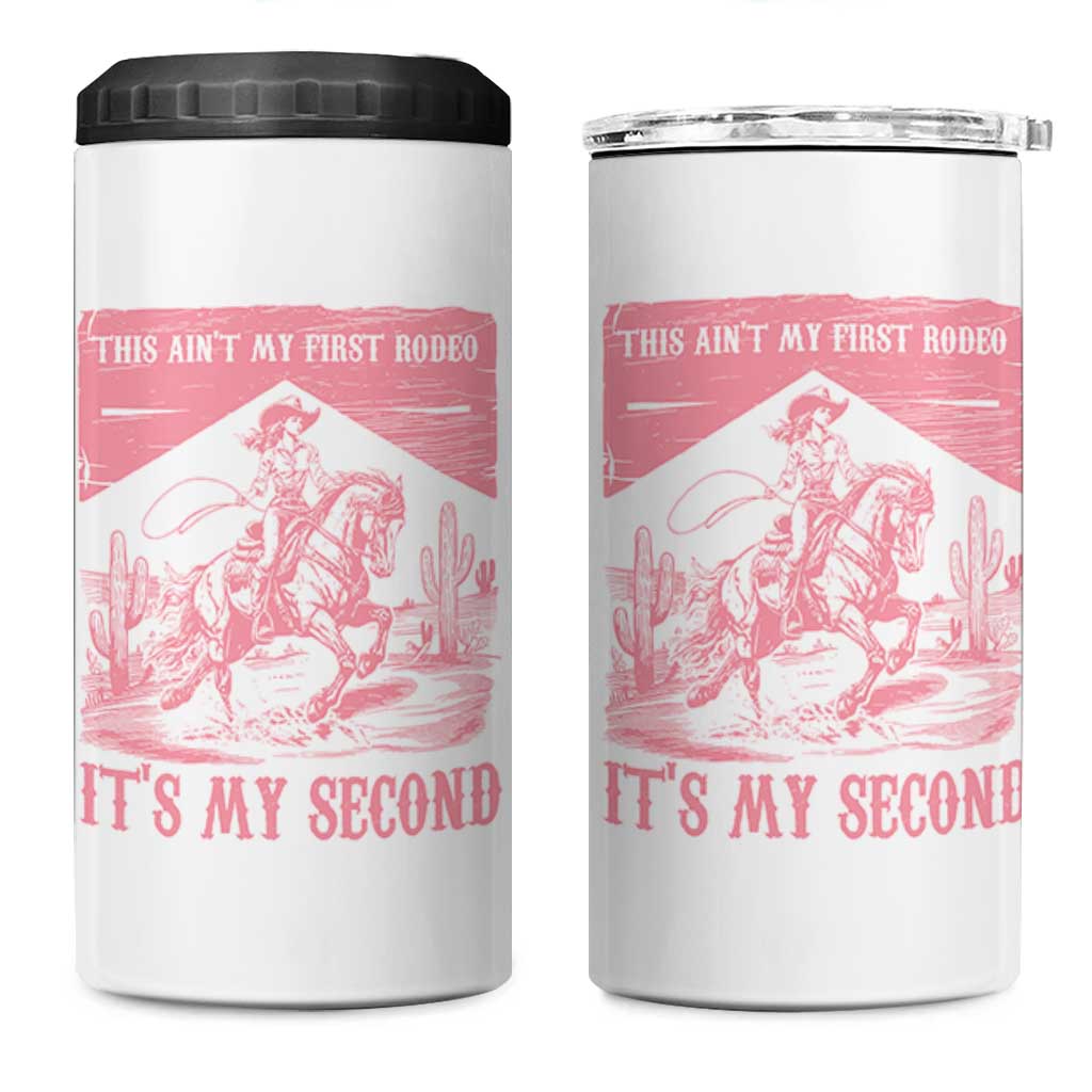Toddler Baby Girl 2nd Birthday 4 in 1 Can Cooler Tumbler This Aint My First Rodeo Its My Second - Wonder Print Shop