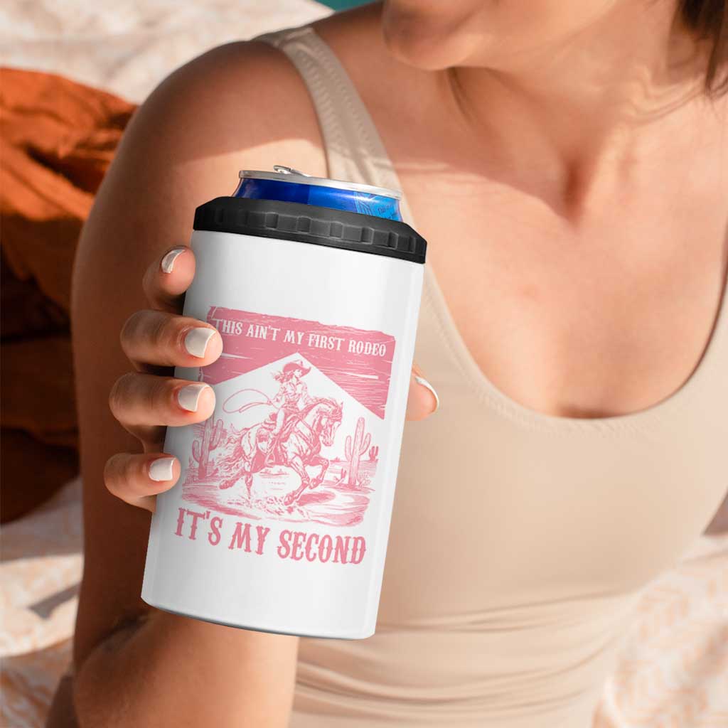 Toddler Baby Girl 2nd Birthday 4 in 1 Can Cooler Tumbler This Aint My First Rodeo Its My Second - Wonder Print Shop