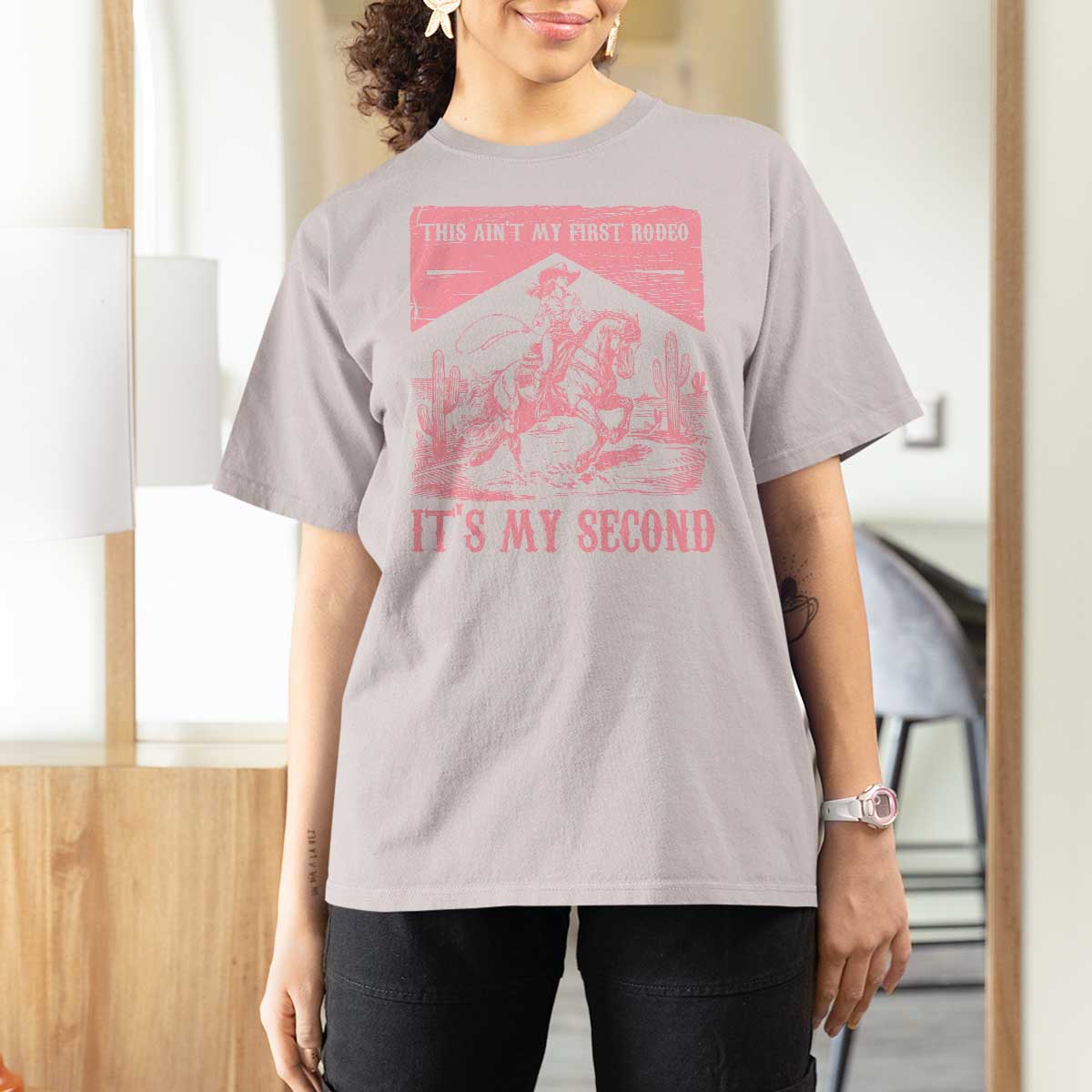 Toddler Baby Girl 2nd Birthday T Shirt For Women This Aint My First Rodeo Its My Second - Wonder Print Shop