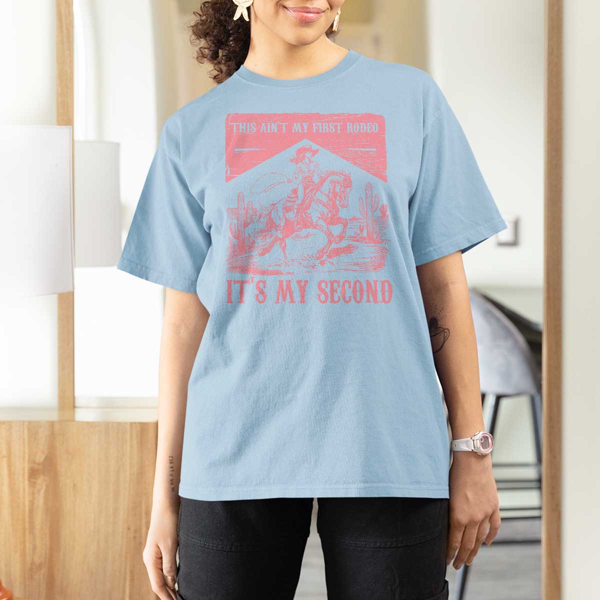 Toddler Baby Girl 2nd Birthday T Shirt For Women This Aint My First Rodeo Its My Second - Wonder Print Shop