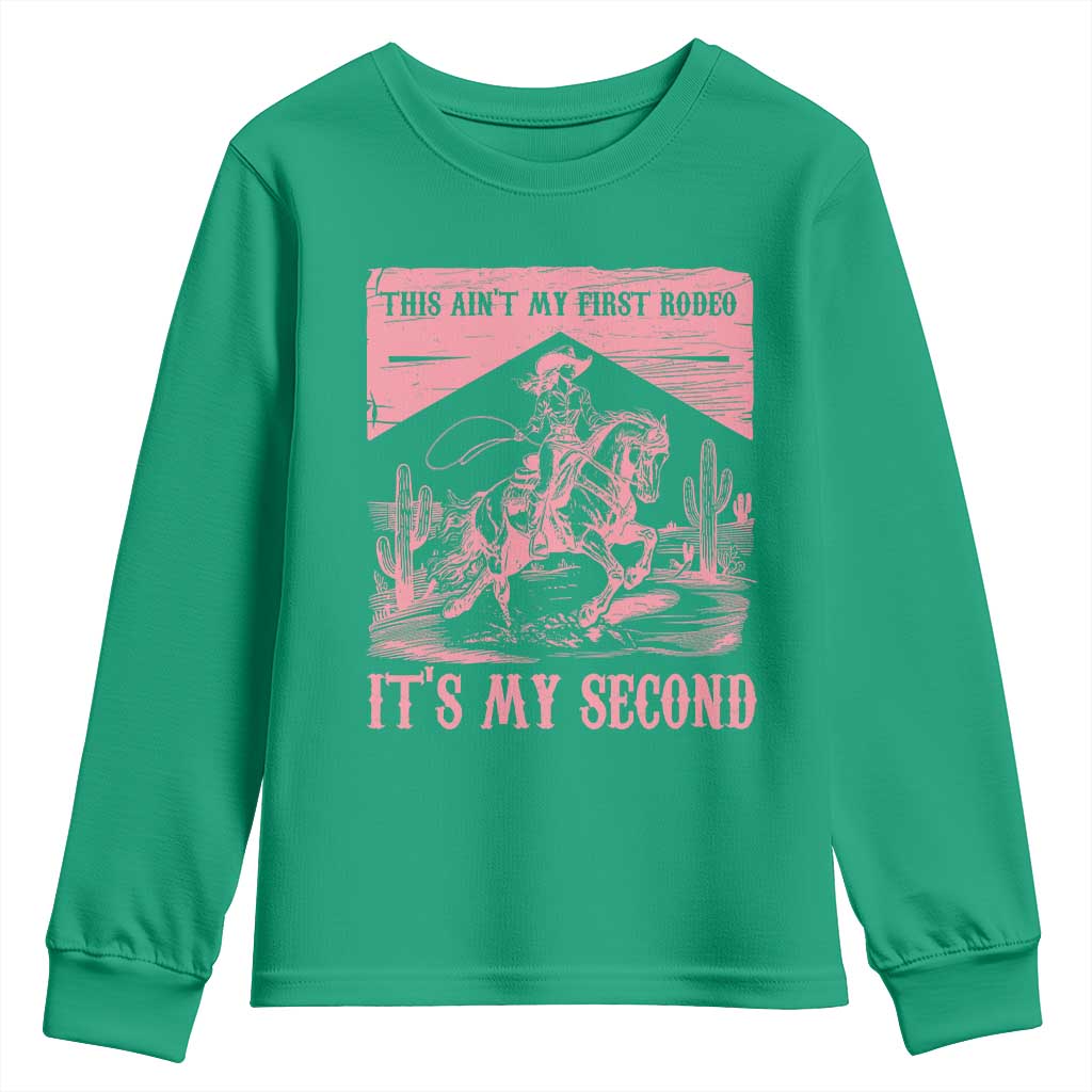 Toddler Baby Girl 2nd Birthday Youth Sweatshirt This Aint My First Rodeo Its My Second - Wonder Print Shop