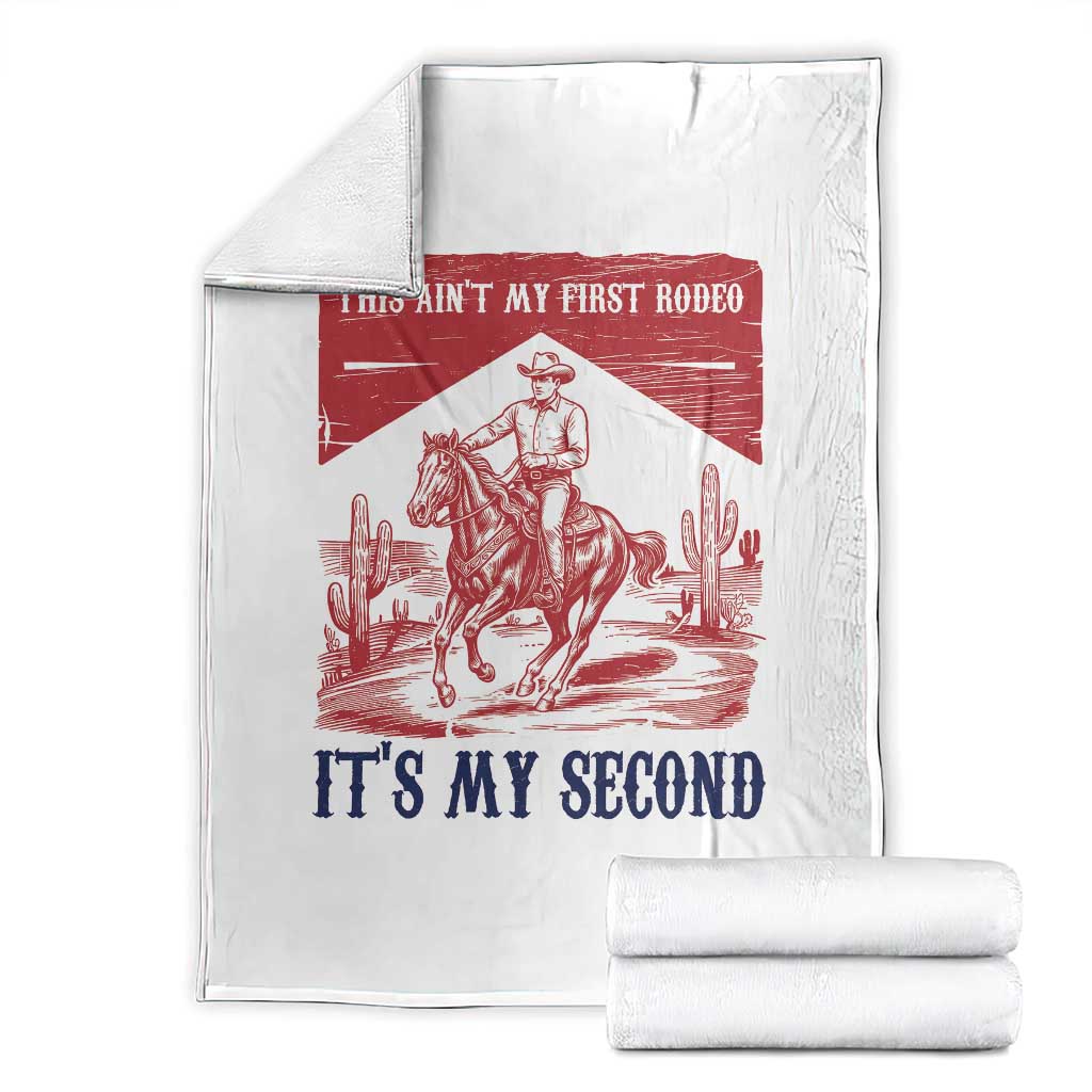 Toddler Baby Boy 2nd Birthday Throw Blanket This Aint My First Rodeo Its My Second - Wonder Print Shop