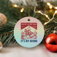 Toddler Baby Boy 2nd Birthday Ceramic Ornament This Aint My First Rodeo Its My Second - Wonder Print Shop