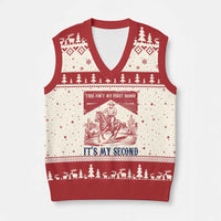 Toddler Baby Boy 2nd Birthday V-Neck Knit Sweater Vest This Aint My First Rodeo Its My Second - Wonder Print Shop