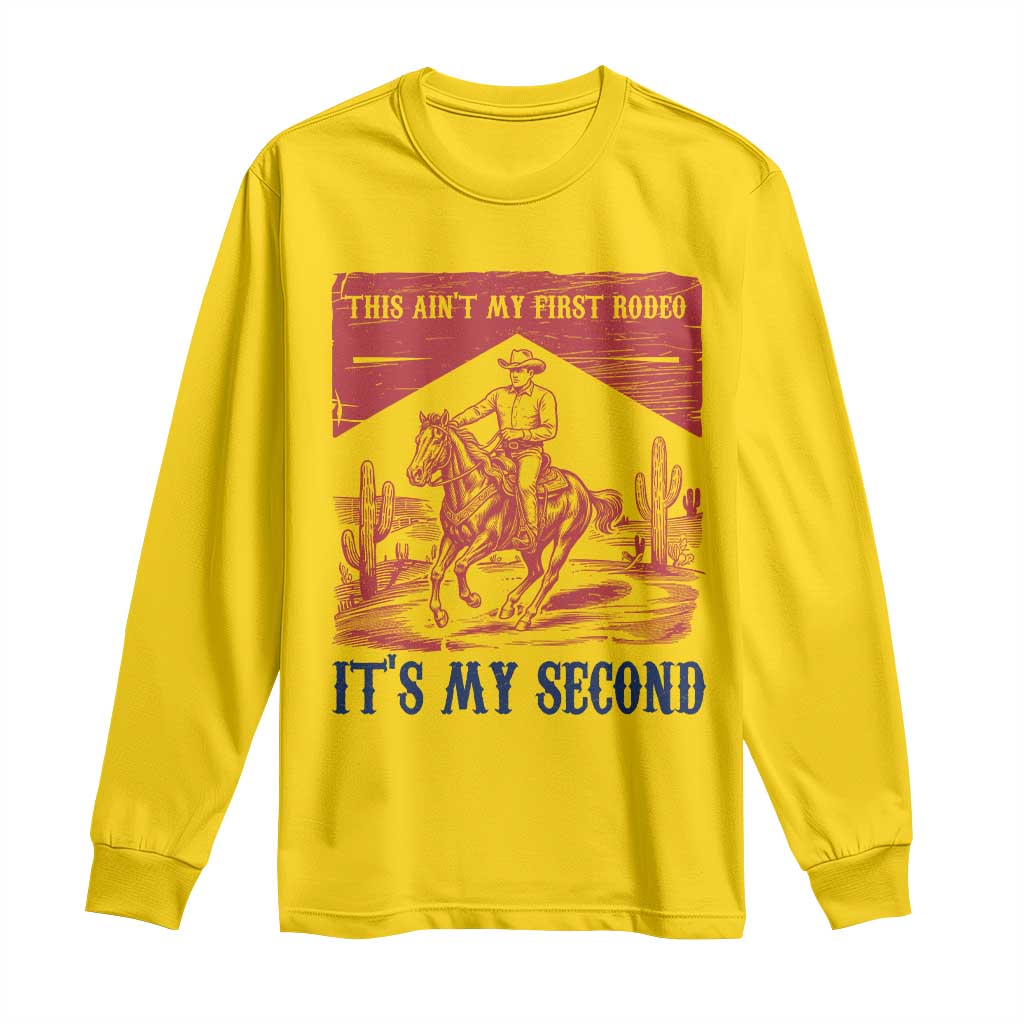 Toddler Baby Boy 2nd Birthday Long Sleeve Shirt This Aint My First Rodeo Its My Second - Wonder Print Shop