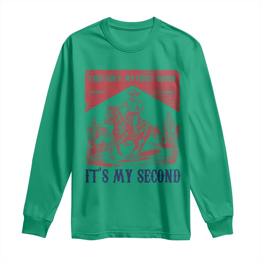 Toddler Baby Boy 2nd Birthday Long Sleeve Shirt This Aint My First Rodeo Its My Second - Wonder Print Shop