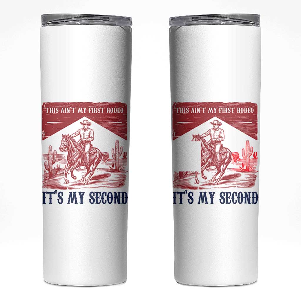 Toddler Baby Boy 2nd Birthday Skinny Tumbler This Aint My First Rodeo Its My Second - Wonder Print Shop
