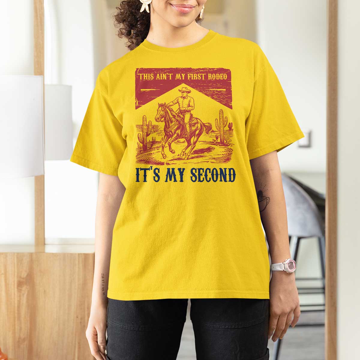 Toddler Baby Boy 2nd Birthday T Shirt For Women This Aint My First Rodeo Its My Second - Wonder Print Shop