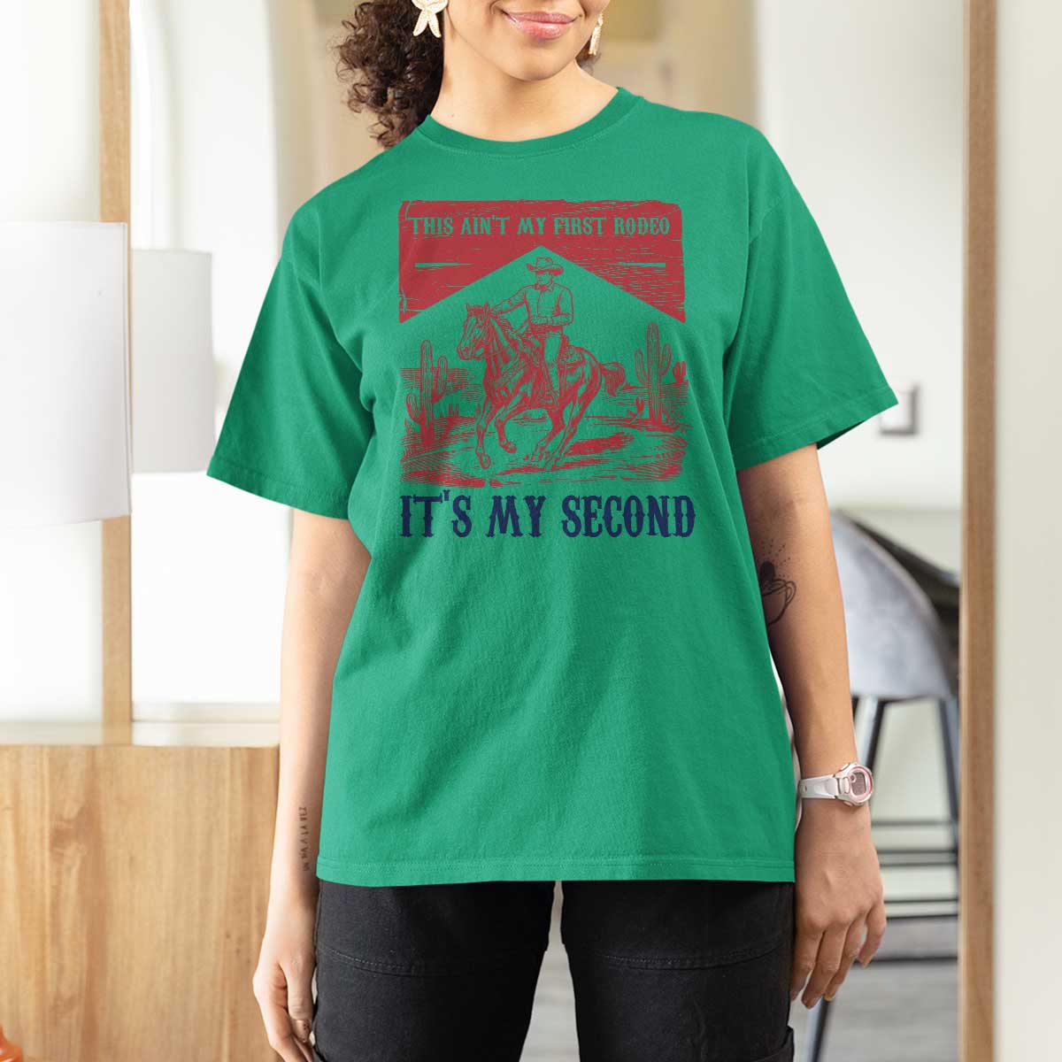 Toddler Baby Boy 2nd Birthday T Shirt For Women This Aint My First Rodeo Its My Second - Wonder Print Shop