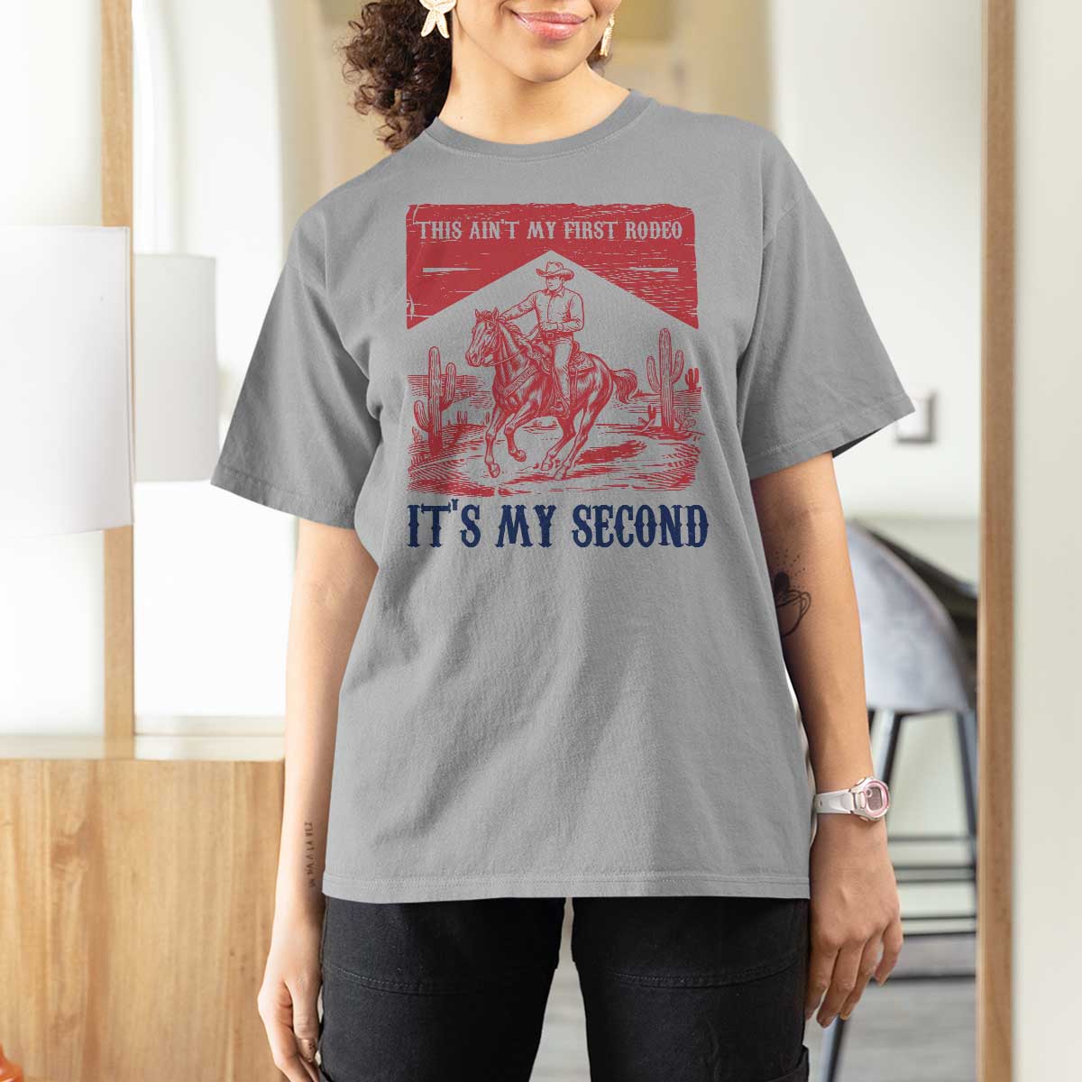Toddler Baby Boy 2nd Birthday T Shirt For Women This Aint My First Rodeo Its My Second - Wonder Print Shop