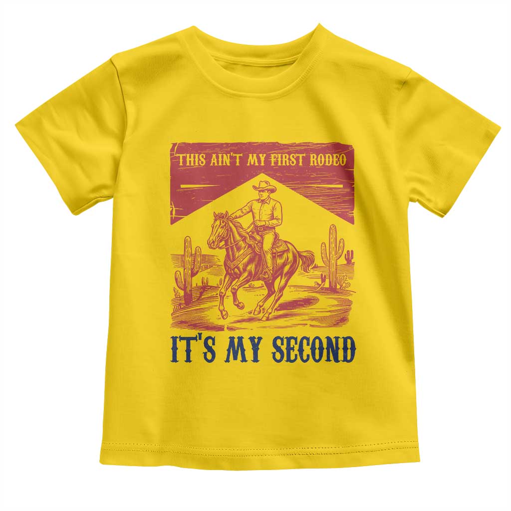 Toddler Baby Boy 2nd Birthday Toddler T Shirt This Aint My First Rodeo Its My Second - Wonder Print Shop