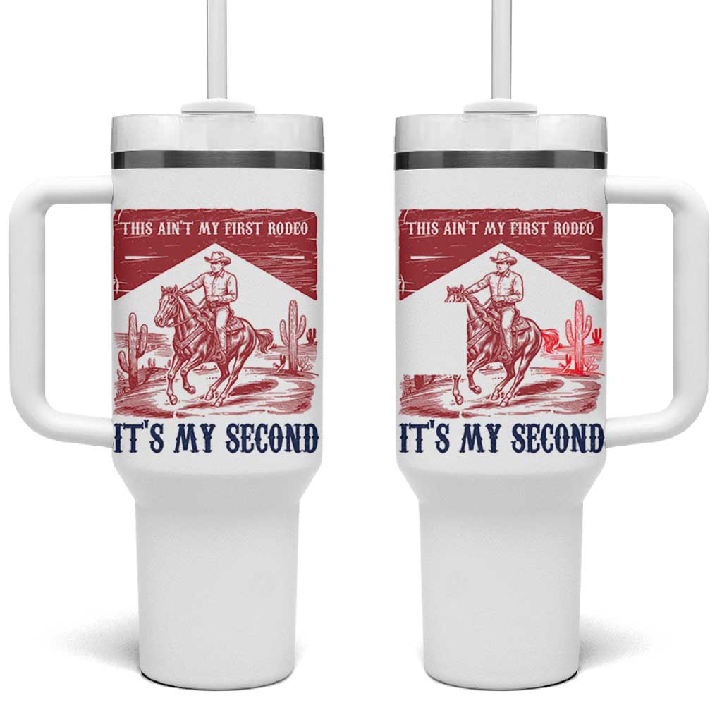 Toddler Baby Boy 2nd Birthday Tumbler With Handle This Aint My First Rodeo Its My Second - Wonder Print Shop