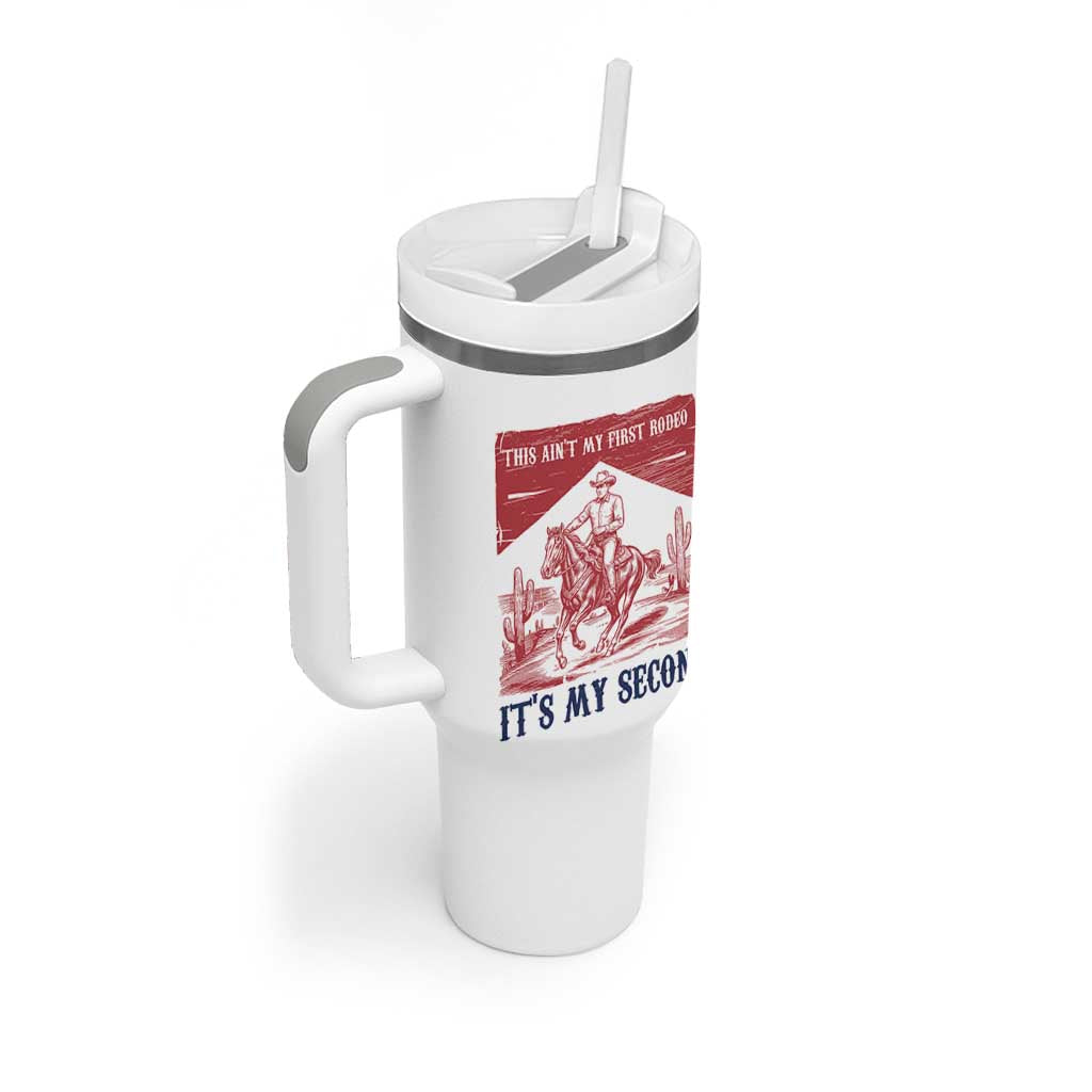 Toddler Baby Boy 2nd Birthday Tumbler With Handle This Aint My First Rodeo Its My Second - Wonder Print Shop