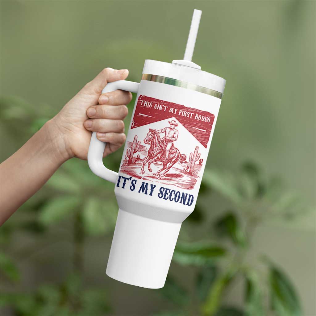 Toddler Baby Boy 2nd Birthday Tumbler With Handle This Aint My First Rodeo Its My Second - Wonder Print Shop