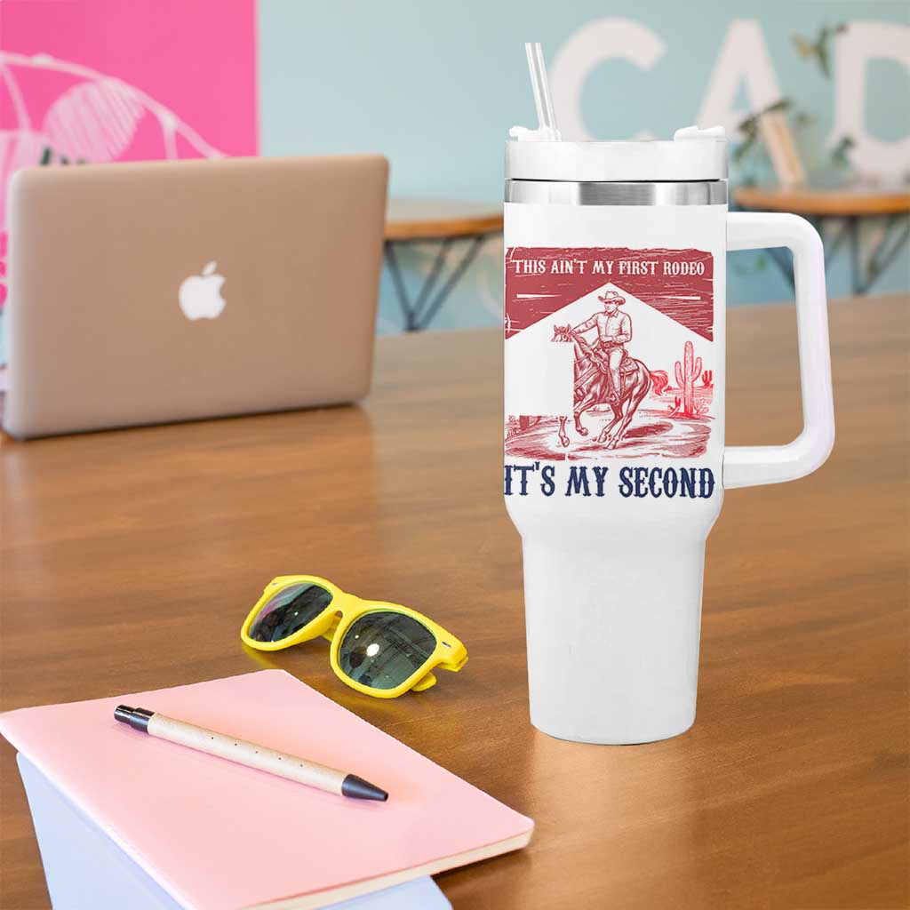 Toddler Baby Boy 2nd Birthday Tumbler With Handle This Aint My First Rodeo Its My Second - Wonder Print Shop