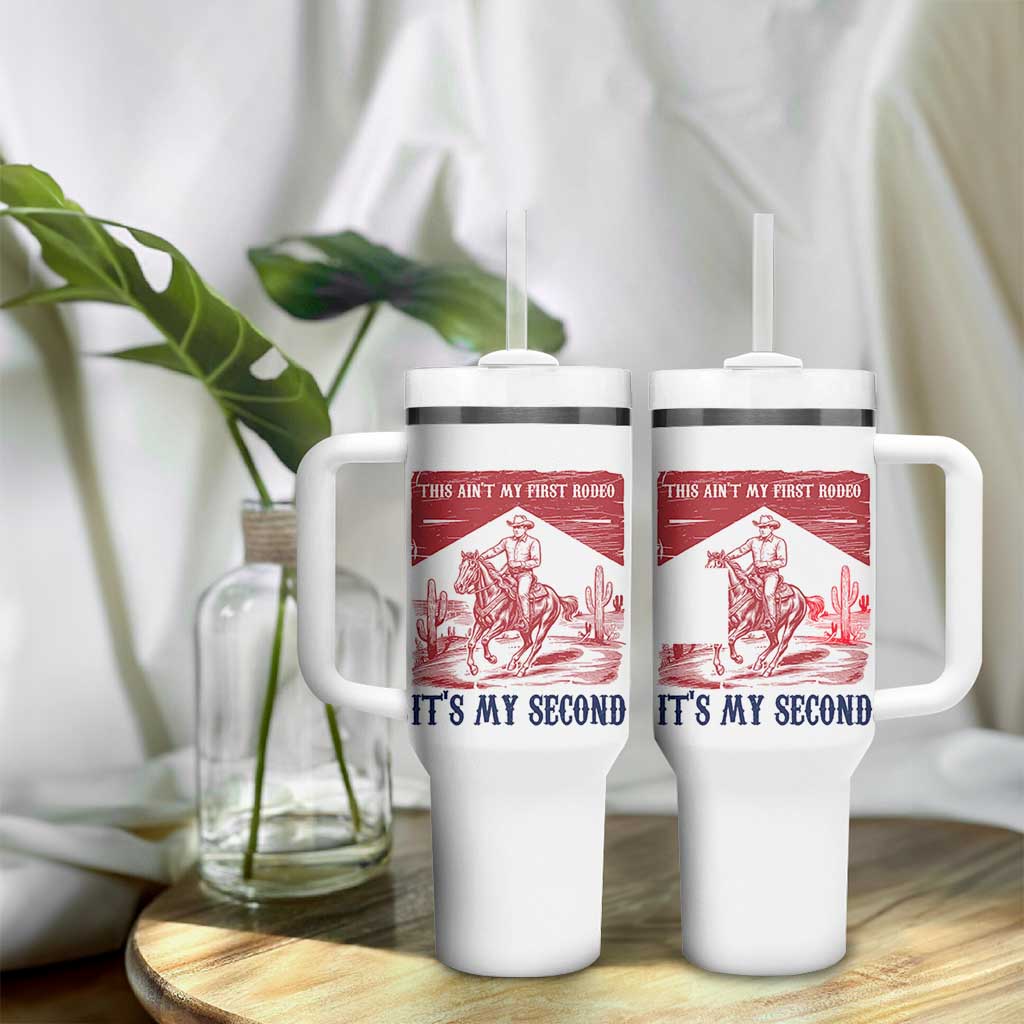 Toddler Baby Boy 2nd Birthday Tumbler With Handle This Aint My First Rodeo Its My Second - Wonder Print Shop