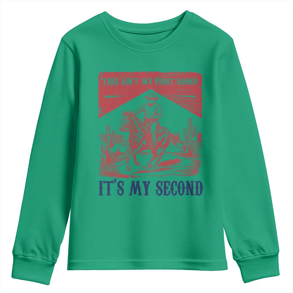 Toddler Baby Boy 2nd Birthday Youth Sweatshirt This Aint My First Rodeo Its My Second - Wonder Print Shop