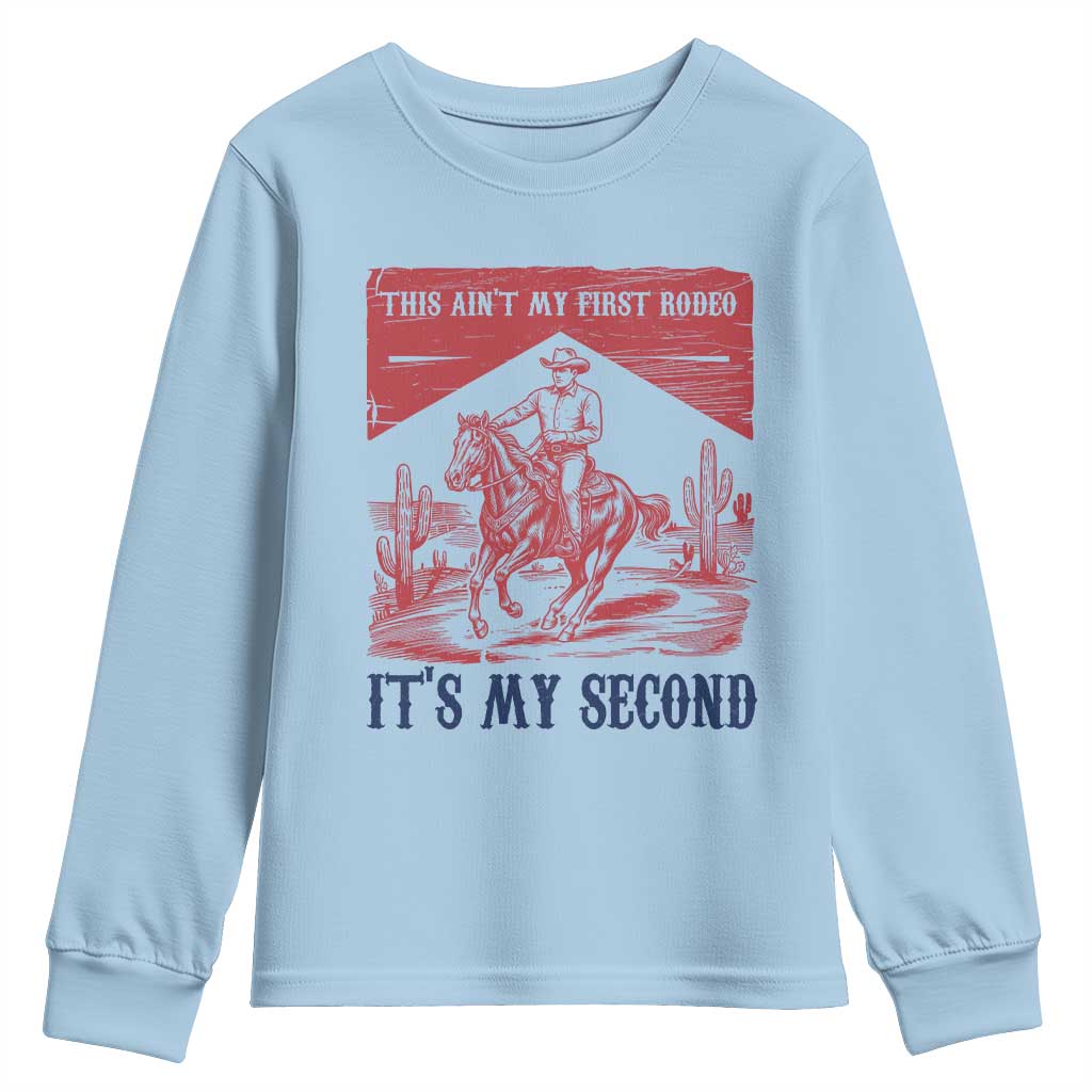Toddler Baby Boy 2nd Birthday Youth Sweatshirt This Aint My First Rodeo Its My Second - Wonder Print Shop