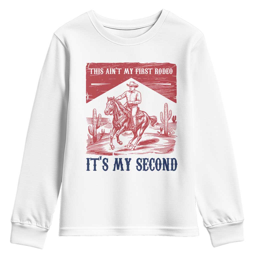 Toddler Baby Boy 2nd Birthday Youth Sweatshirt This Aint My First Rodeo Its My Second - Wonder Print Shop