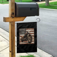 American Flag Motorcycle Garden Flag Vintage Retro Biker USA 4th of July - Wonder Print Shop