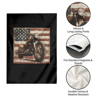 American Flag Motorcycle Garden Flag Vintage Retro Biker USA 4th of July - Wonder Print Shop