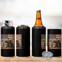 American Flag Quad 4 Wheeler 4 in 1 Can Cooler Tumbler Vintage Retro Cool ATV Quadrider Off Road Clothing - Wonder Print Shop
