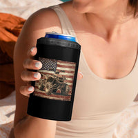 American Flag Quad 4 Wheeler 4 in 1 Can Cooler Tumbler Vintage Retro Cool ATV Quadrider Off Road Clothing - Wonder Print Shop