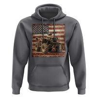 American Flag Quad 4 Wheeler Hoodie Vintage Retro Cool ATV Quadrider Off Road Clothing - Wonder Print Shop
