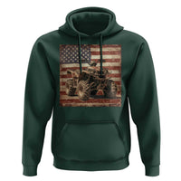 American Flag Quad 4 Wheeler Hoodie Vintage Retro Cool ATV Quadrider Off Road Clothing - Wonder Print Shop